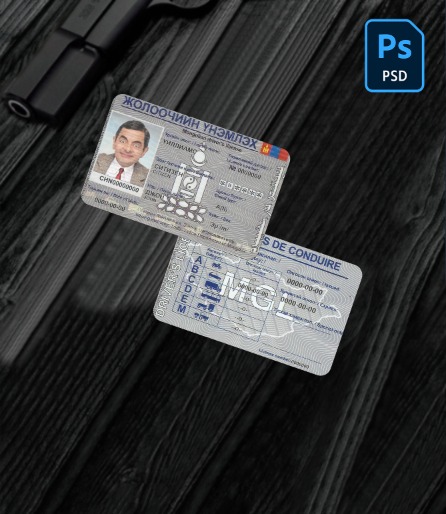 Mongolia driving license PSD